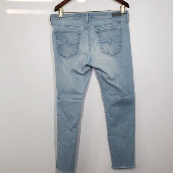 AG Adriano Goldschmied Legging Ankle Jeans Light Wash Size 30 Distressed - Picture 6 of 14